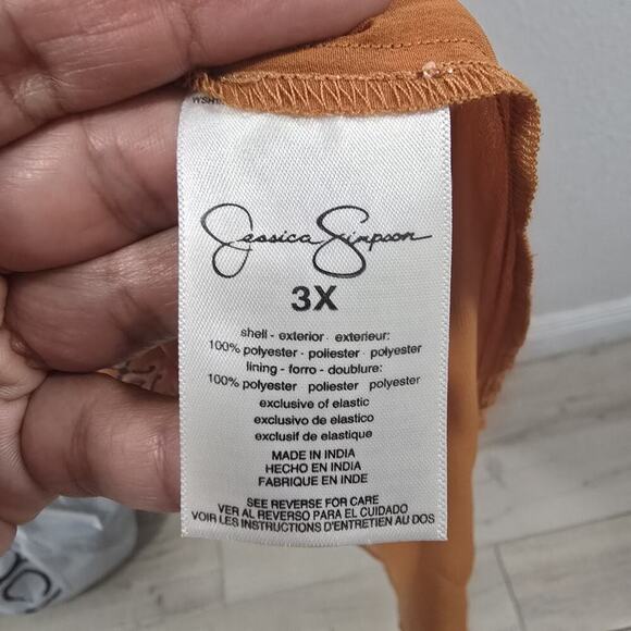 Jessica Simpson Womens Mini Dress Boho Bell Sleeves Crewneck Plus Size 3X - Picture 12 of 12